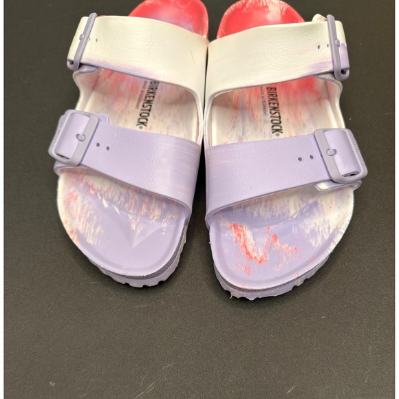 Birkenstock Purple White Two Strap EVA Arizona Essentials Sandal Size 9 - 9 1/2 - Picture 4 of 8